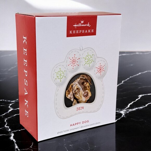 2024 Hallmark Happy Dog Photo Ornament - Picture 2 of 9